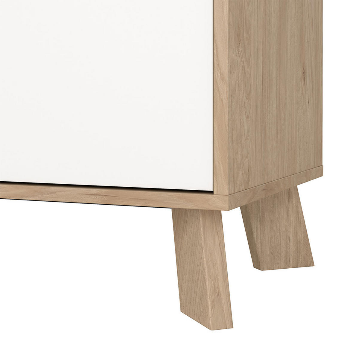 VITRINENSCHRANK, Ikast, Eiche, Holzwerkstoff, 89 x 40 x 189 cm - Weiß, Holzwerkstoff (39.8/188.2/88.7cm) - Calicosy