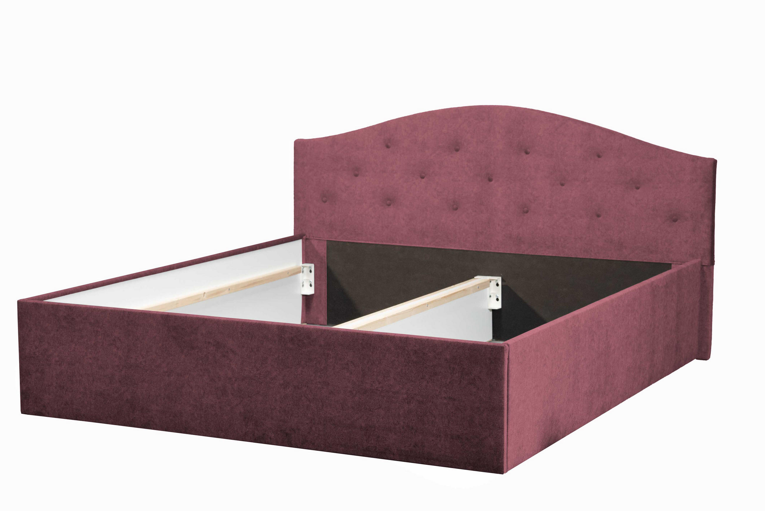 POLSTERBETT Oslo Bordeaux 180 x 200 x 40 cm Stauraum ohne hydraulische Funktion Ohne Matratze und Lattenrost - Bordeaux, Holz (180/200cm) - Halmon Schlafkomfort Betten 