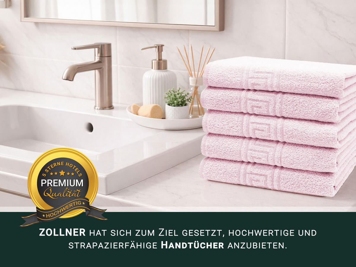 HANDTÜCHER, 10er-Set, 50x100 cm, 70% Baumwolle, 30% Polyester, Rosa - Rosa, Textil (50/100cm) - Zollner