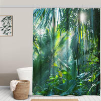 DUSCHVORHANG 180 x 180 cm wasserdicht schimmelresistent mit Haken fürs Badezimmer - Multicolor, Textil (180/180cm) - MCBOSON