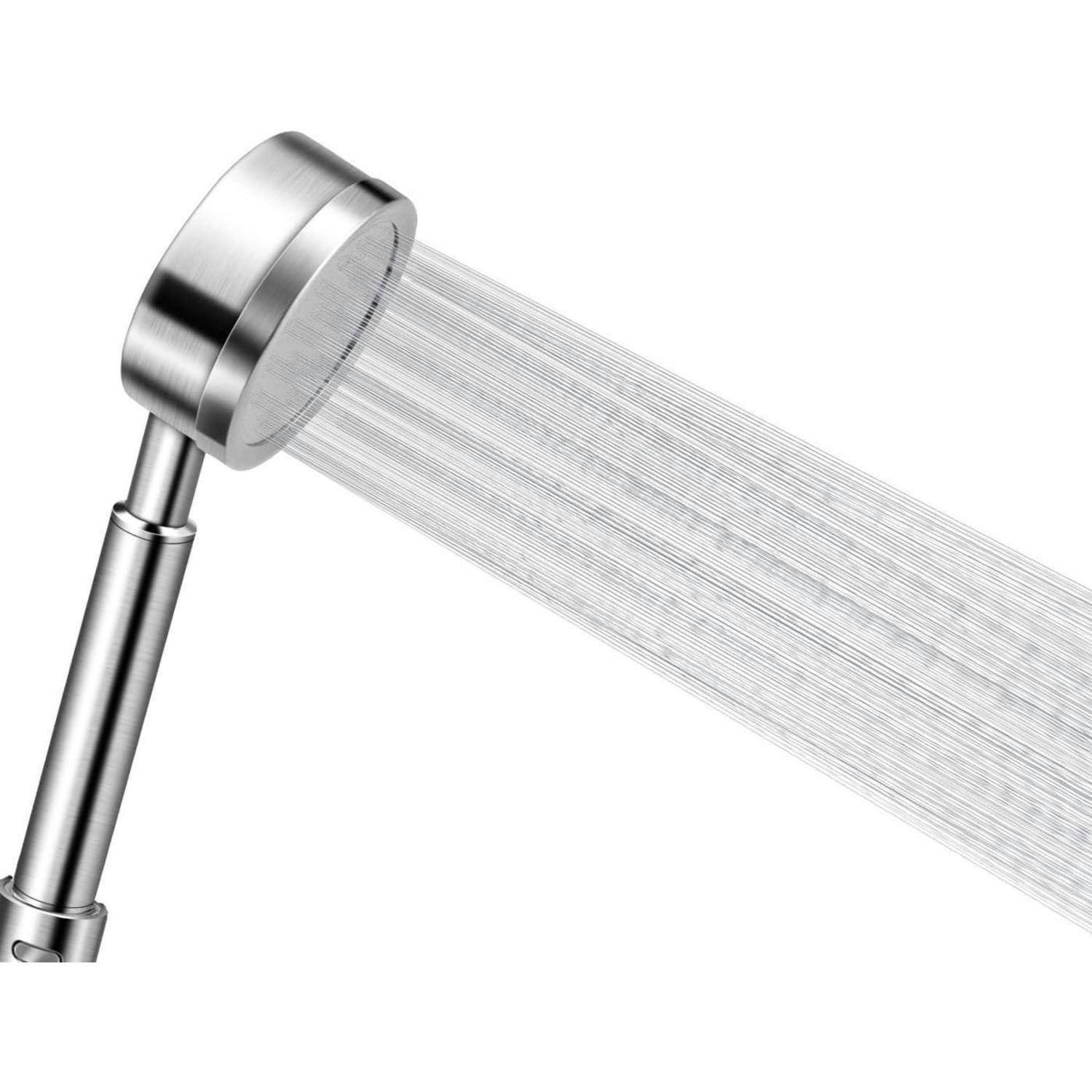 HANDBRAUSE Edelstahl Hochdruck Wassersparend Einfache Installation - Silberfarben, Metall (7.8/12.7/22cm)