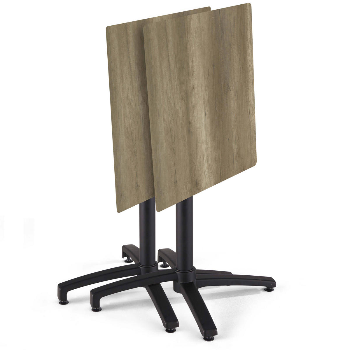 TERRASSENTISCH, Eiche geräuchert - Graubraun, Holzwerkstoff (70/70/72cm) - Oviala