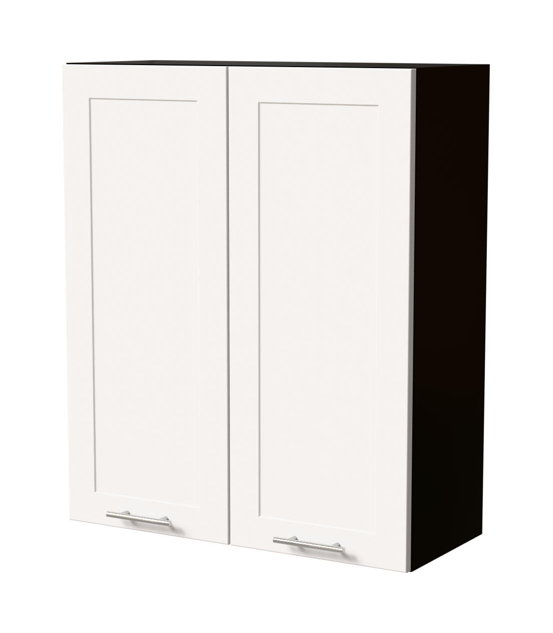 HÄNGESCHRANK Oslo W4/80 Schwarz / Weiß Matt 80 / 32,5 / 96cm - Schwarz/Weiß, Holz/Holzwerkstoff (80/96/32.5cm) - Feldmann-Wohnen