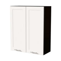 HÄNGESCHRANK Oslo W4/80 Schwarz / Weiß Matt 80 / 32,5 / 96cm - Schwarz/Weiß, Holz/Holzwerkstoff (80/96/32.5cm) - Feldmann-Wohnen
