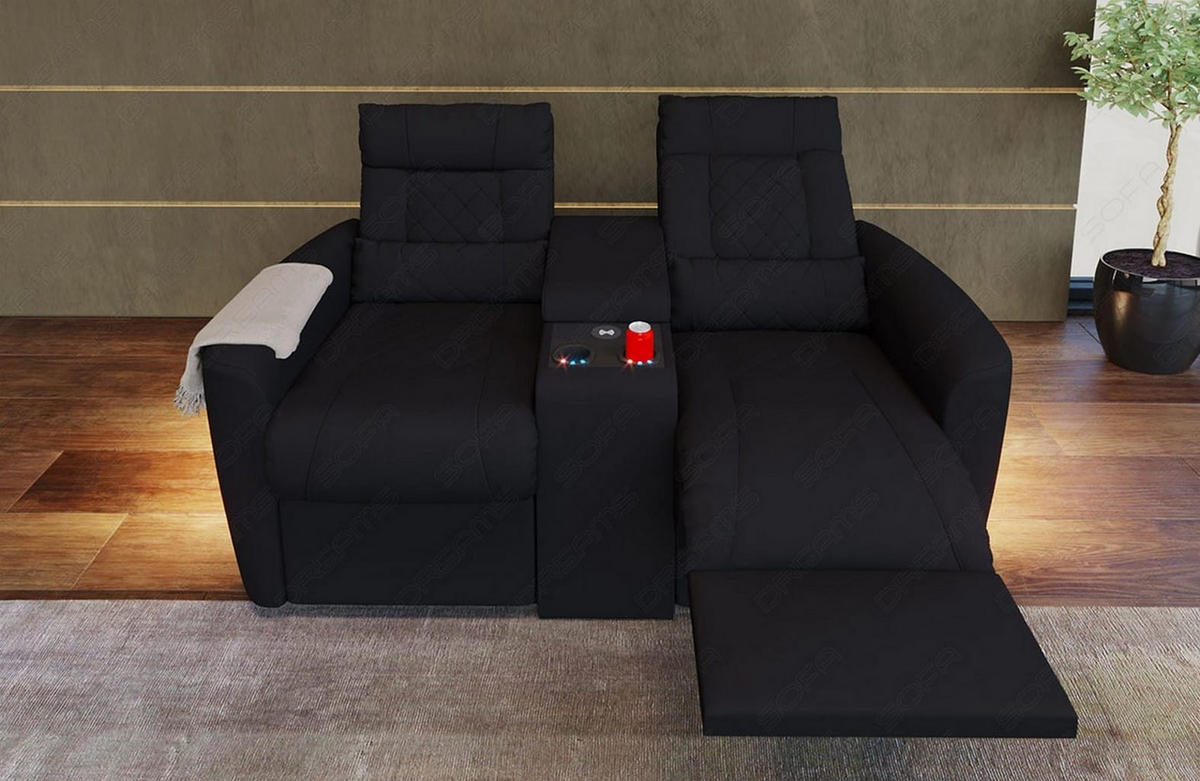 KINOSESSEL Kinosessel Relax Schwarz - Schwarz, Kunststoff (190/94/92cm)
