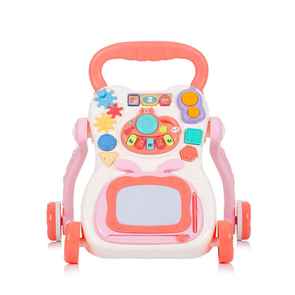 LAUFLERNHILFE Funny Games pink Tasten, Musik, Telefon, Piano, Zeichenbrett - Rosa, Kunststoff (45/43/41cm) - Chipolino