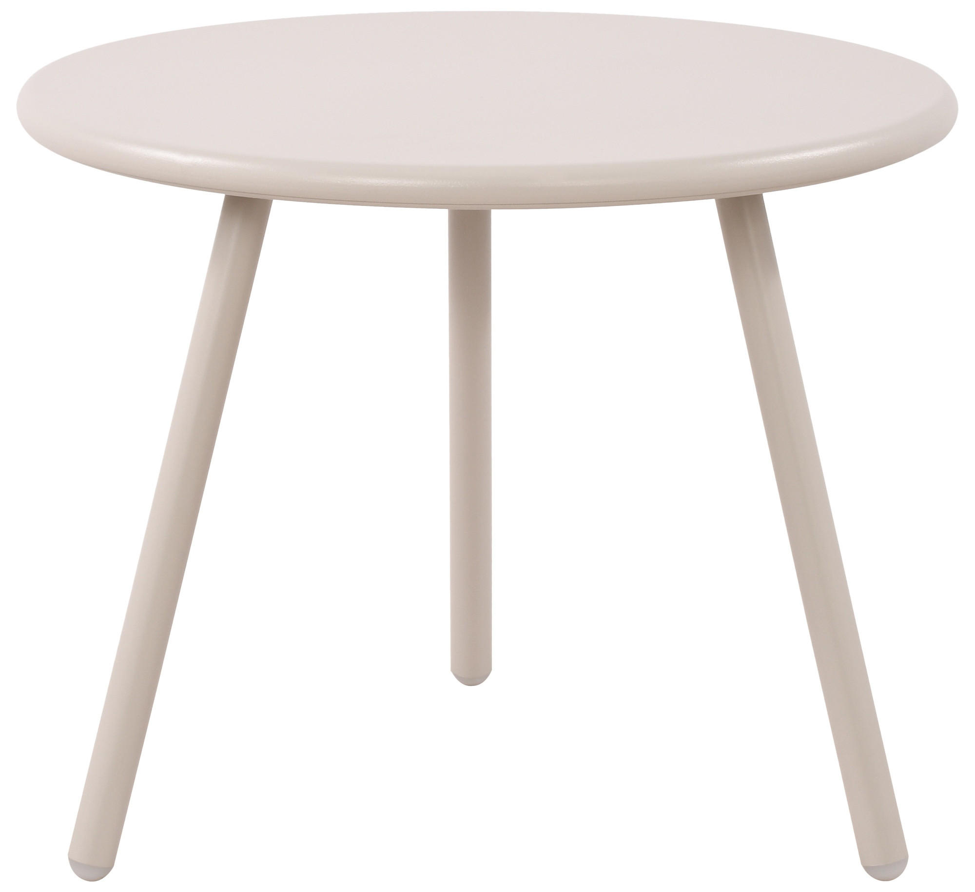 COUCHTISCH rund 50 cm Kunststoff hellgrau - Hellgrau, Kunststoff/Metall (50/50/40cm) - CLP
