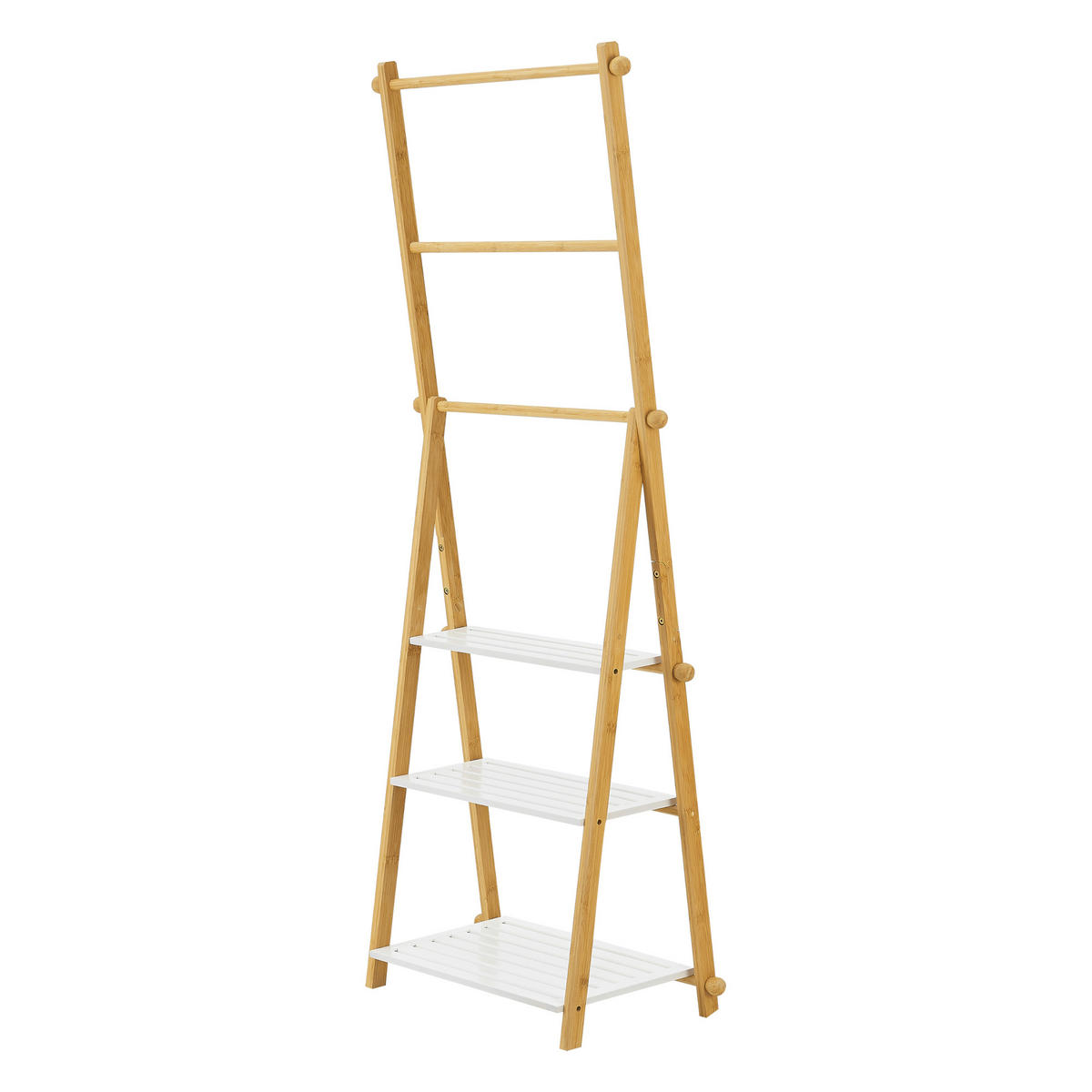 HANDTUCHSTÄNDER Lapinjärvi - Naturfarben, Holz (53/152/31cm) - [en.casa]