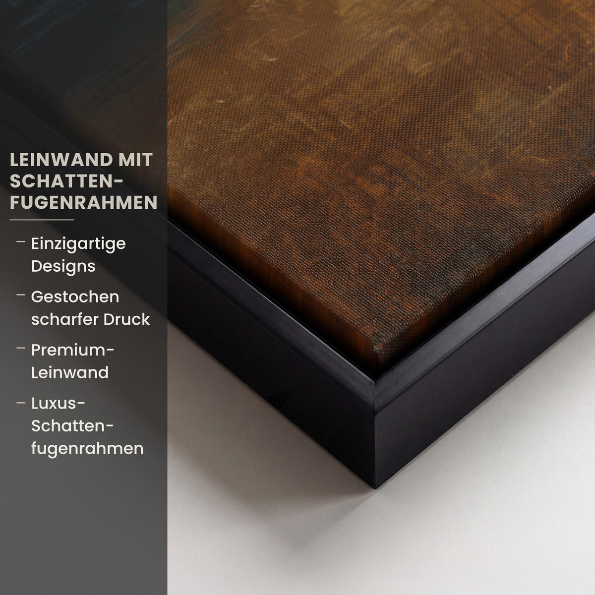 LEINWAND Bilder mit Rahmen - Bergkulisse mit goldenem Sonnenuntergang - 40x60 - Goldfarben, Textil (40/60cm) - MuchoWow
