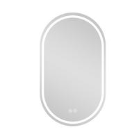 WANDSPIEGEL 60/3/90 cm silber aus Glas/Metall mit LED und Touch - Silberfarben, Holzwerkstoff (3/90/60cm) - OKWISH