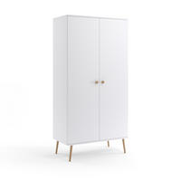 KLEIDERSCHRANK Schrank Kriml Weiß 180x202 cm - Weiß, Holz (52/202/180cm) - Fedve