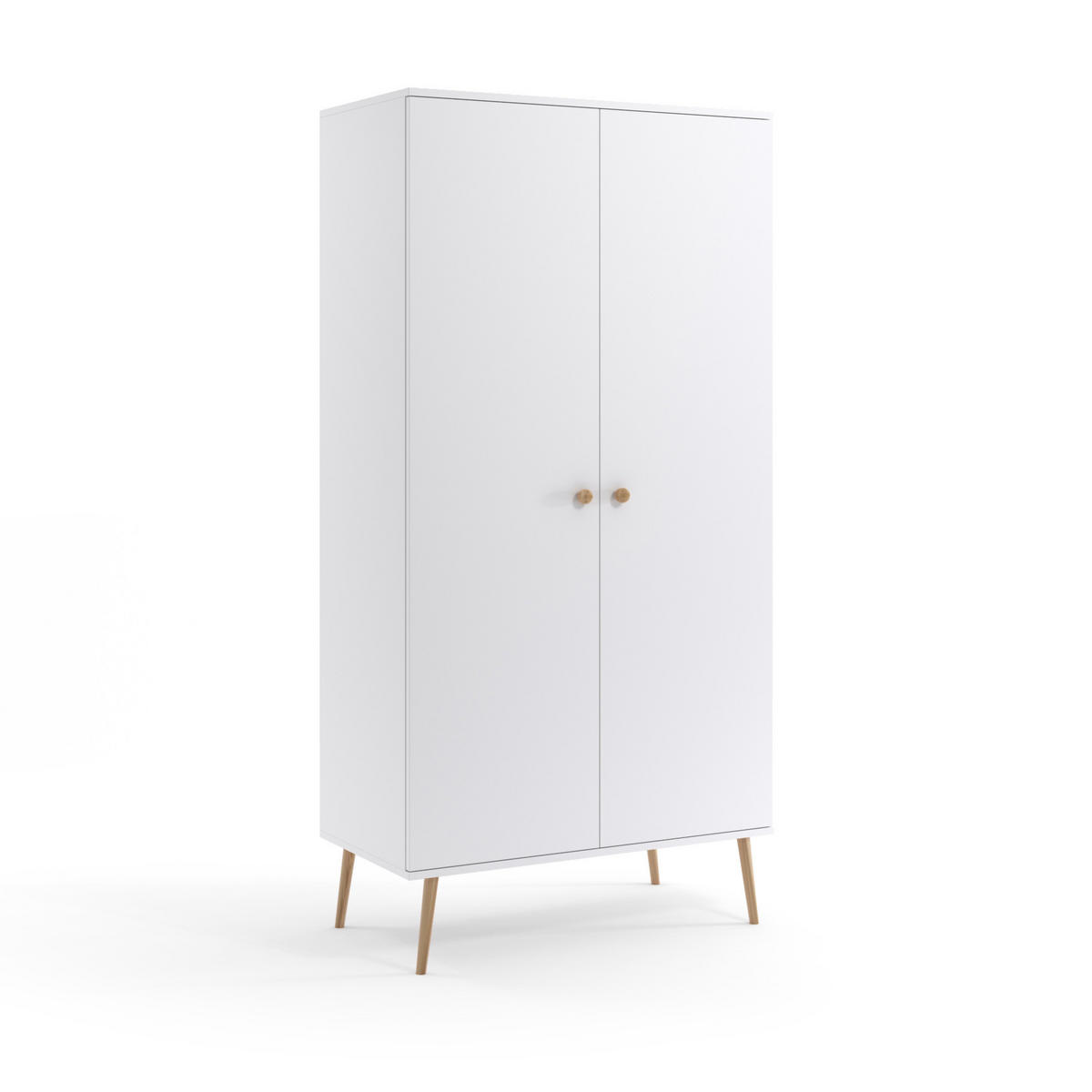 KLEIDERSCHRANK Schrank Kriml Weiß 180x202 cm - Weiß, Holz (52/202/180cm) - Fedve