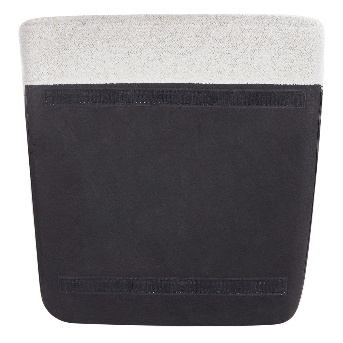 SCHAUKELSTUHL Cremeweiß Kvelia - Schwarz/Weiß, Textil (67/106/92cm) - Beliani