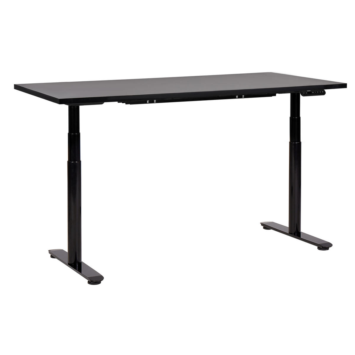 HÖHENVERSTELLBARER SCHREIBTISCH Elektrisch 160/72 cm Schwarz Destin IV - Schwarz, Holzwerkstoff (72/160/67cm) - Beliani