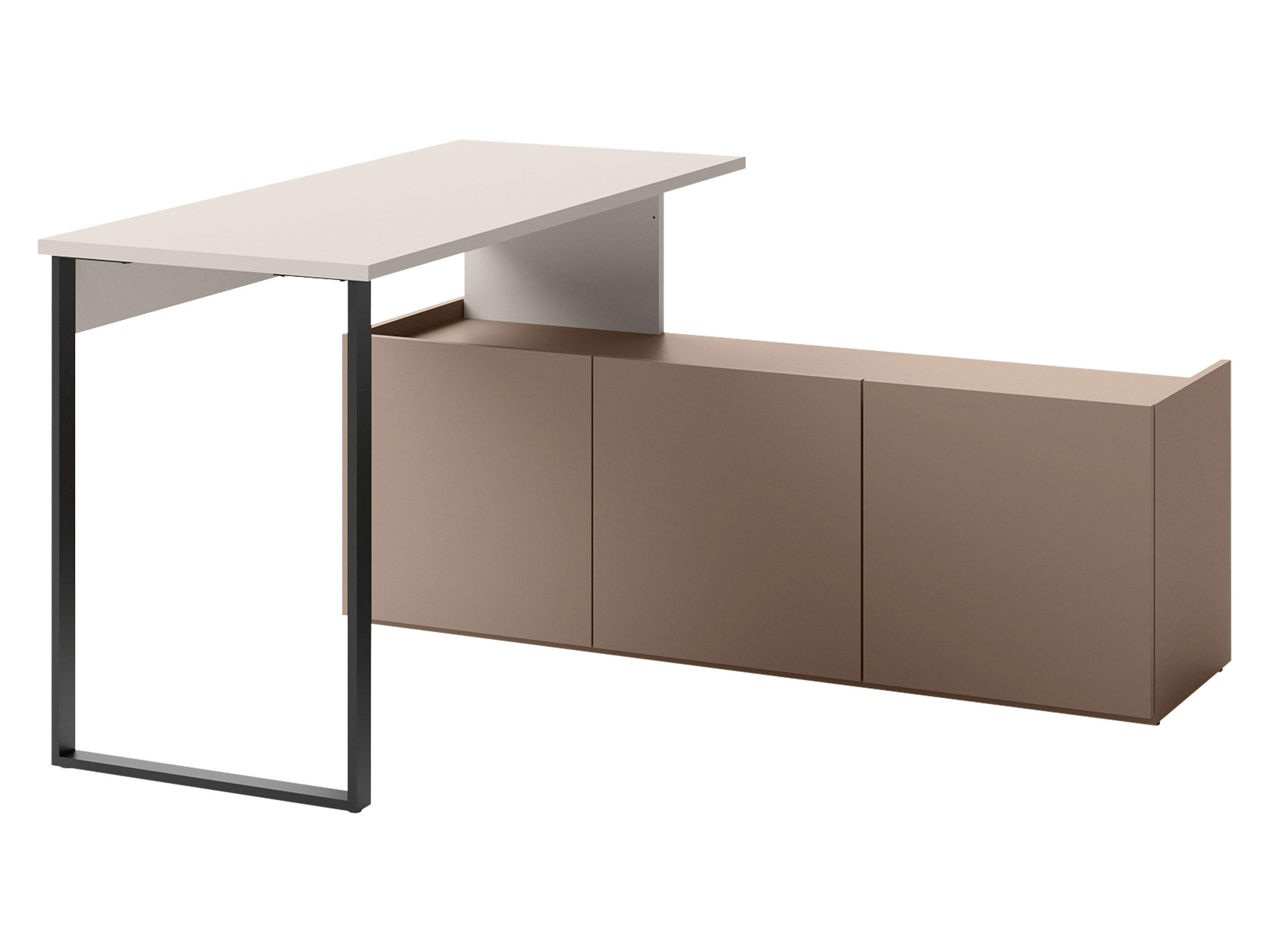 SCHREIBTISCH Sigma 3D SG10 - Kaschmir/Trüffeleichefarben, Holzwerkstoff/Metall (55/260/77cm) - MIRJAN24
