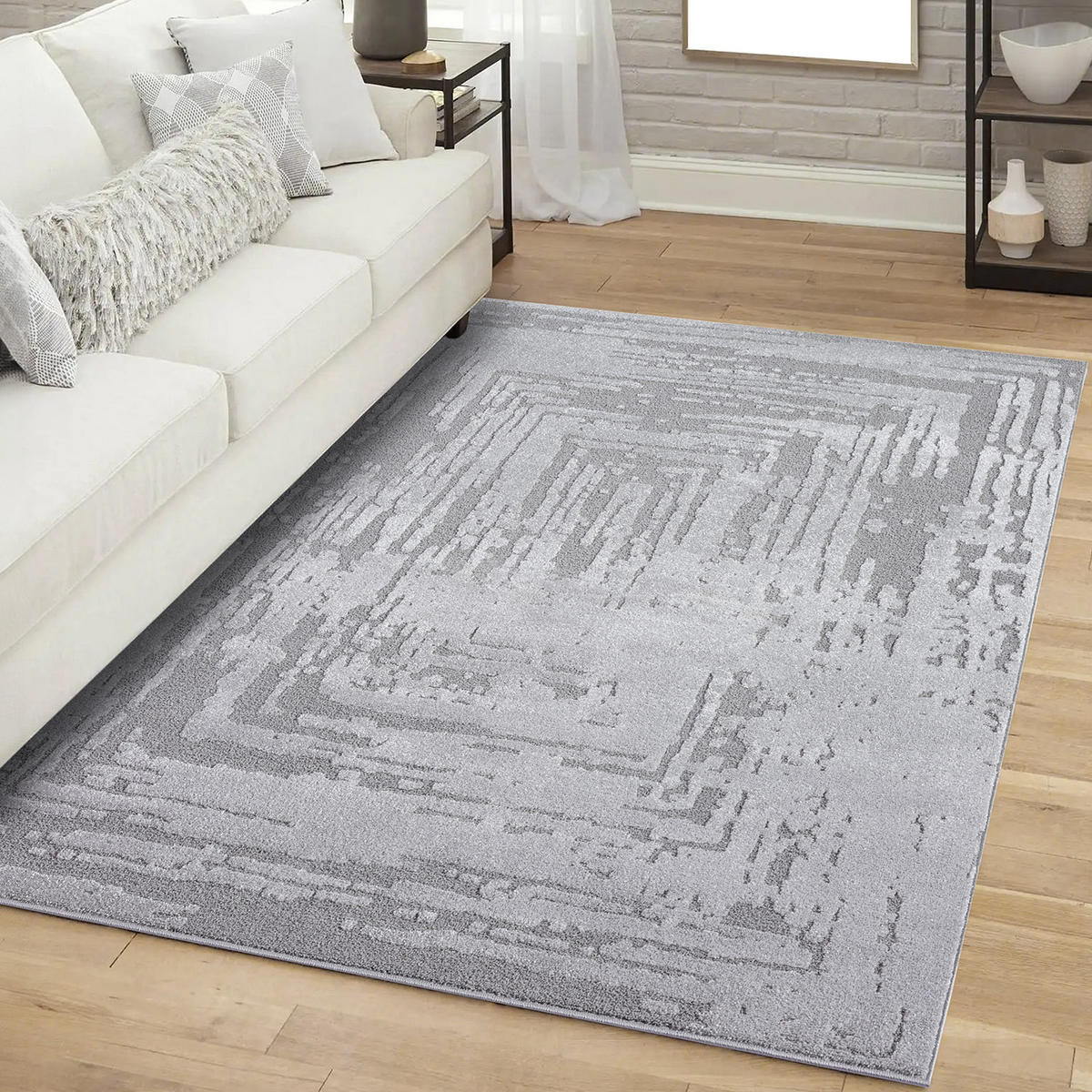 KURZFLOR-TEPPICH Flair 171 Grau 200x290 cm - Grau, Textil (200/290cm) - carpet city