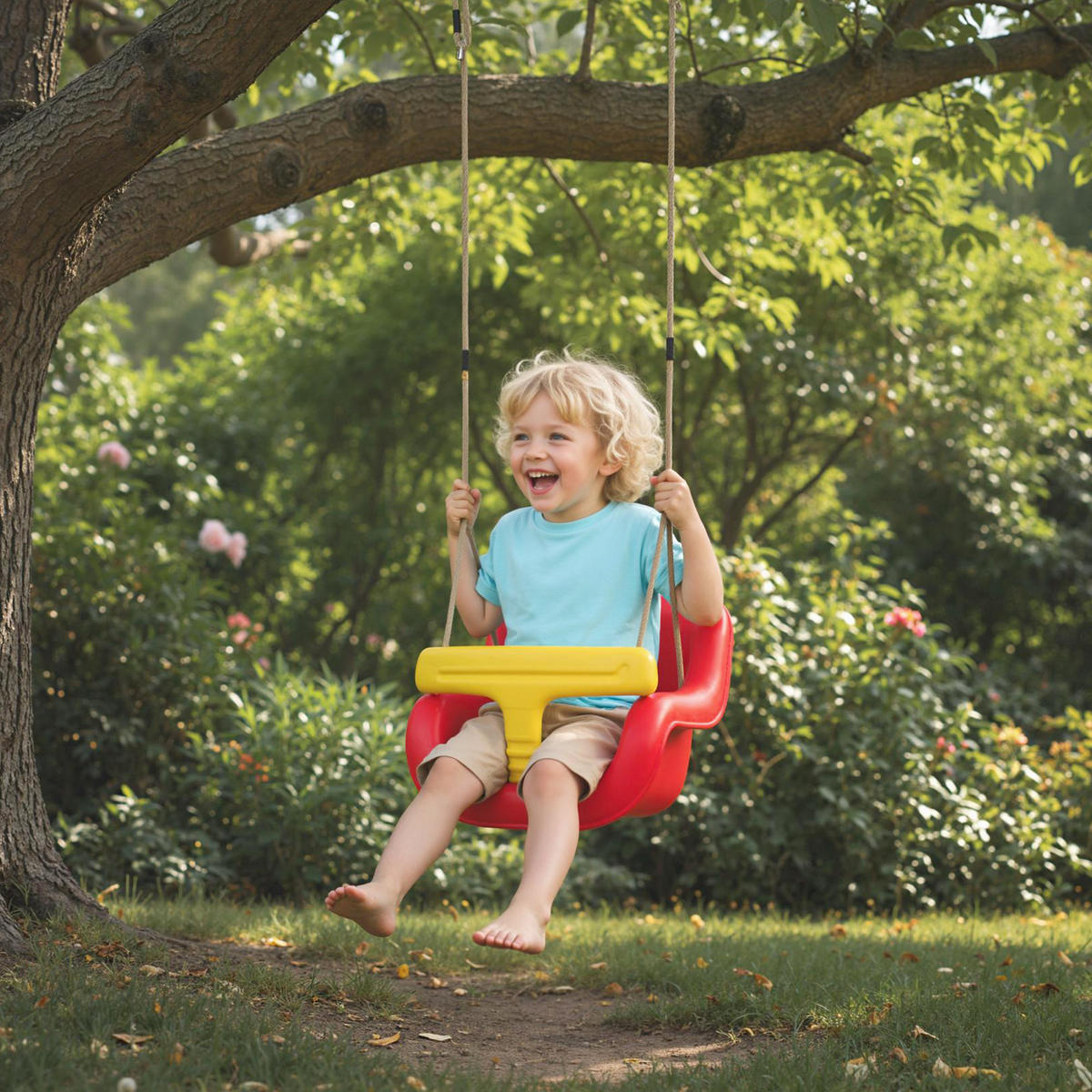 BABYSCHAUKEL PE Rot - Rot, Kunststoff (28/36cm) - AIYAPLAY