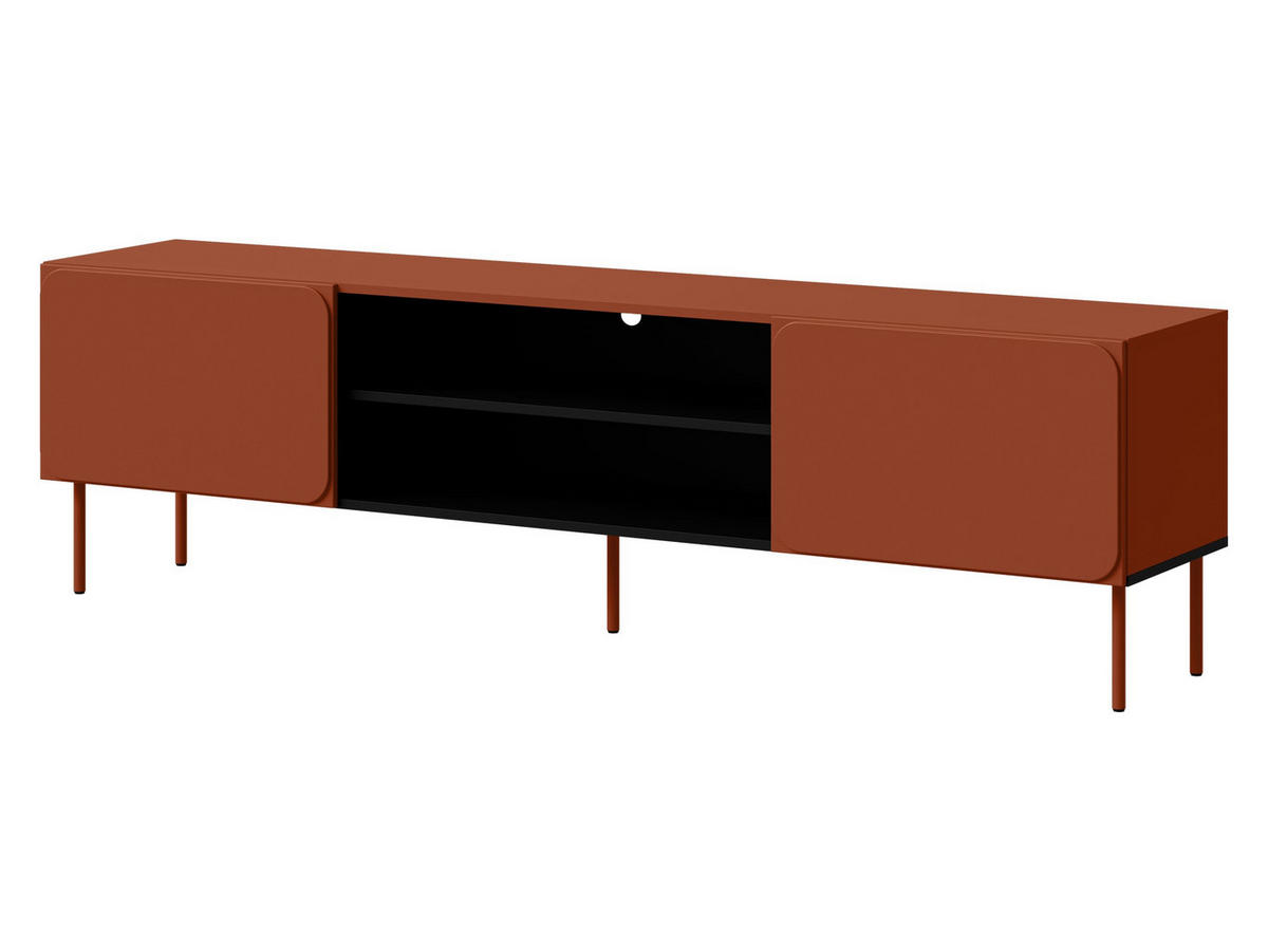 TV-LOWBOARD Rafael 200 EF - Rot, Holzwerkstoff/Metall (200/58/40cm) - MIRJAN24
