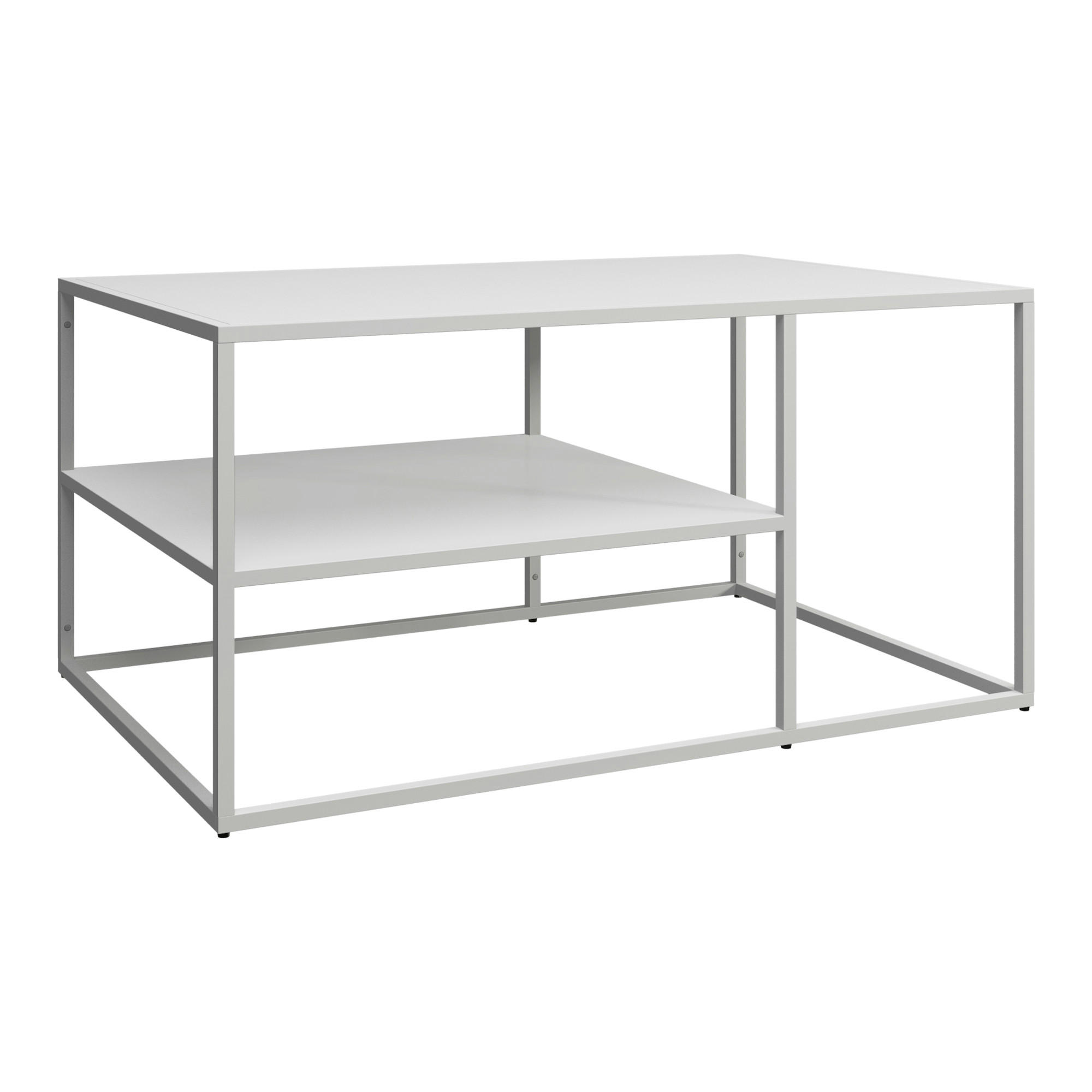 COUCHTISCH Solund 45/90/60 cm - Weiß, Metall (60/90/45cm) - [en.casa]