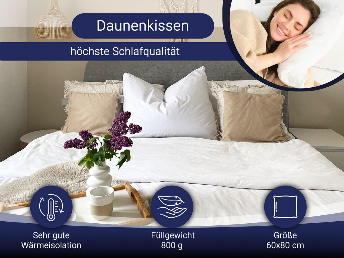 KISSEN, 60x80 cm, 100% Baumwolle, Weiß - Weiß, Textil (60/80cm) - Zollner