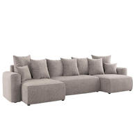 ECKSOFA DAVE U - Beige/Schwarz, Holzwerkstoff (312/142cm) - Meblini