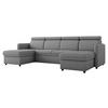 WOHNLANDSCHAFT Barcelo U - Schwarz/Grau, Holz/Textil (284/84/166cm) - MIRJAN24