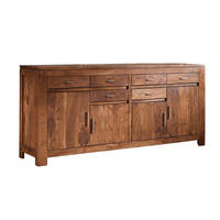 SIDEBOARD Akazie 200x45x90 hellbraun lackiert SHAMAN #41 - Braun, Holz (200/90/45cm) - Massivmoebel24
