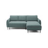 ECKSOFA Bono – Stilvolles Sofa mit Schlaffunktion, Robuste Holzfüße, Elegante Armlehnen, Tiefe Sitzfläche 226x164x88 cm – Rechte, Hellblau - Hellblau, Holz/Textil (226/164cm) - DomoHome
