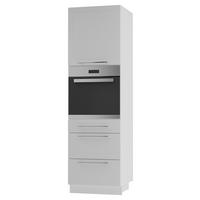 BACKOFEN-HOCHSCHRANK Kvantum D14/RU/3M Weiß Matt / Weiß Matt 60 / 59 / 207cm - Weiß, Holz/Holzwerkstoff (60/207/59cm) - Feldmann-Wohnen