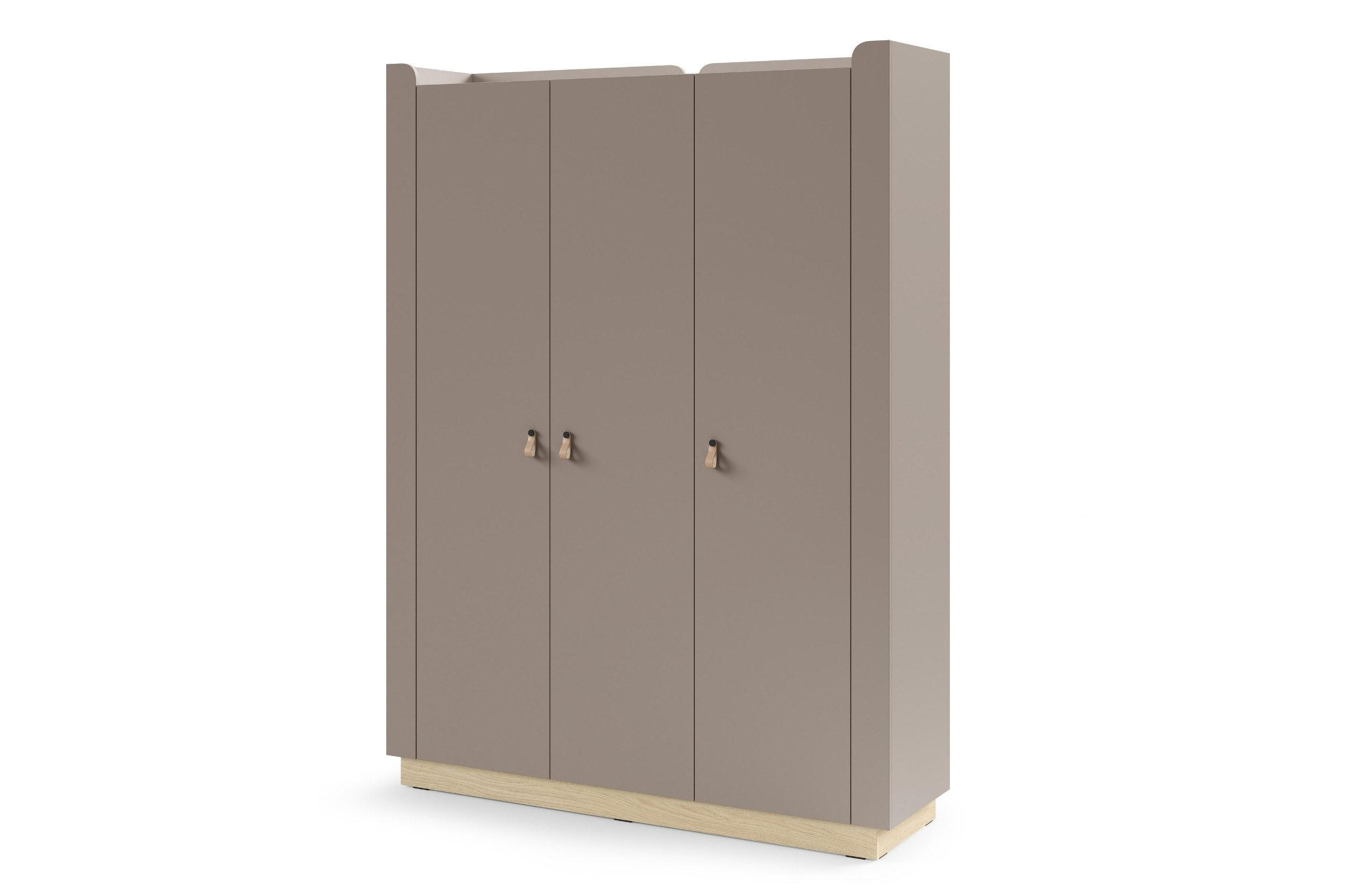 KINDERKLEIDERSCHRANK SOVI 14 150 / 201 / 52 cm in Porcini / Eiche Mavelie - Greige/Eichefarben, Holzwerkstoff (150/201/52cm) - Deine Möbel 24