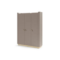 KINDERKLEIDERSCHRANK SOVI 14 150 / 201 / 52 cm in Porcini / Eiche Mavelie - Greige/Eichefarben, Holzwerkstoff (150/201/52cm) - Deine Möbel 24