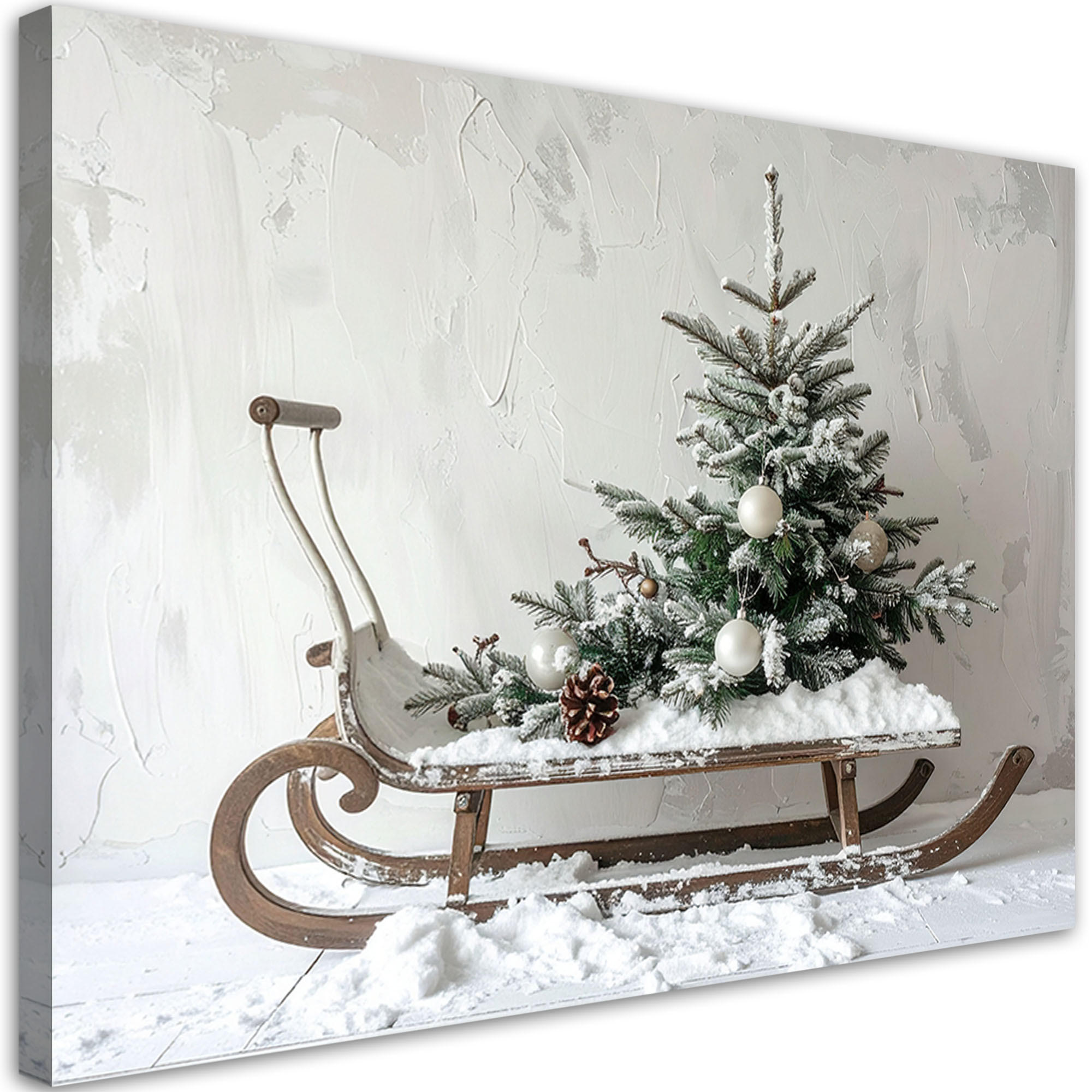 LEINWANDBILD Weihnachten 45x30cm - Grau, Textil (45/30cm) - Feeby