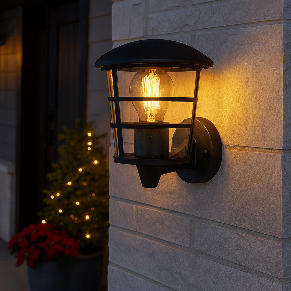 LED WANDLAMPE Aluminium Schwarz - Schwarz, Metall (19.5/16.5/22.5cm) - Globo Lighting