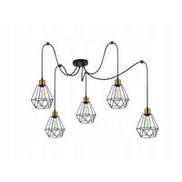 PENDELLEUCHTE EDISON - Goldfarben/Schwarz, Metall (20/20/150cm) - kiki design