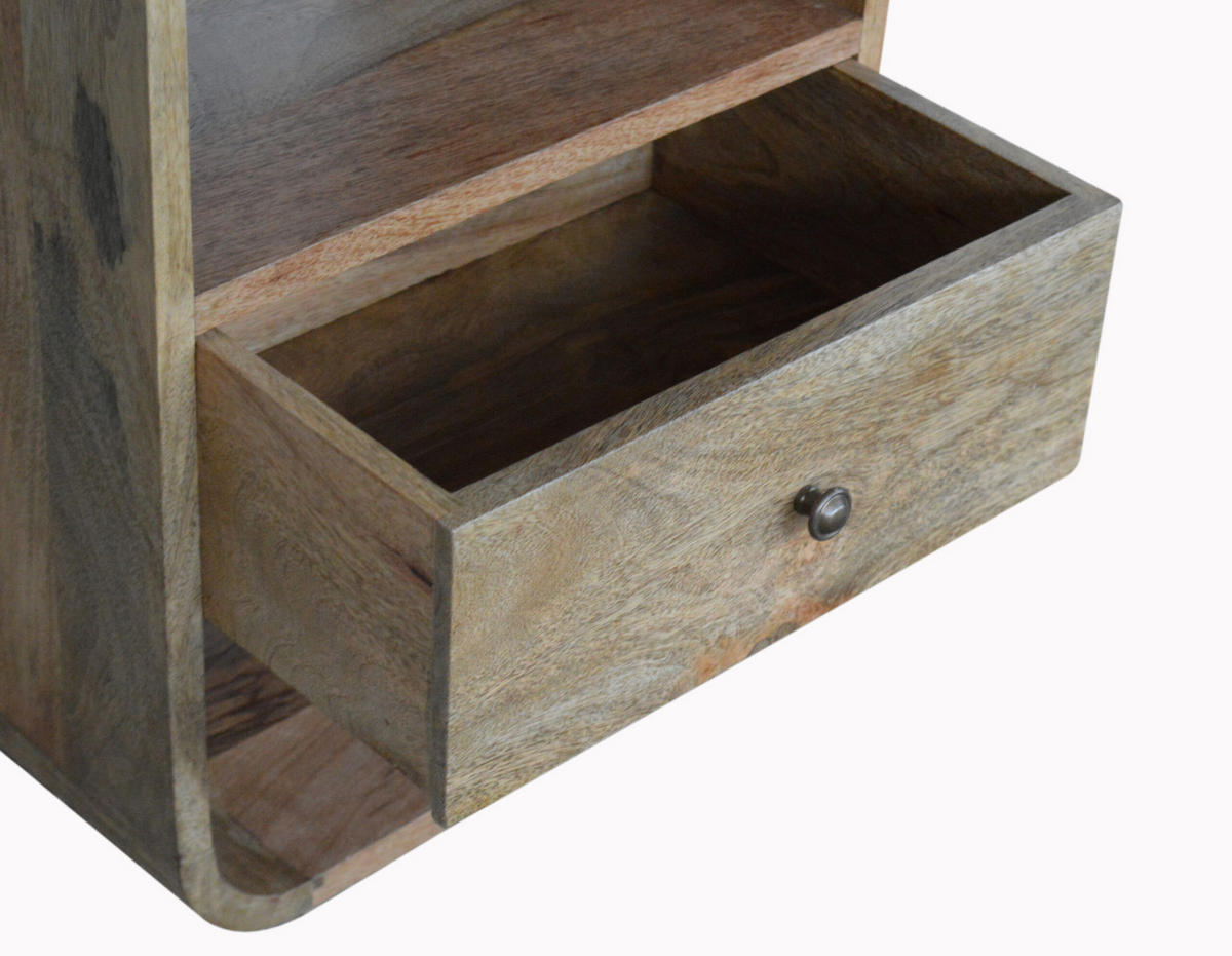 NACHTTISCH LONDON - Messingfarben/Braun, Holz/Metall (40/55/35cm) - Artisan Furniture