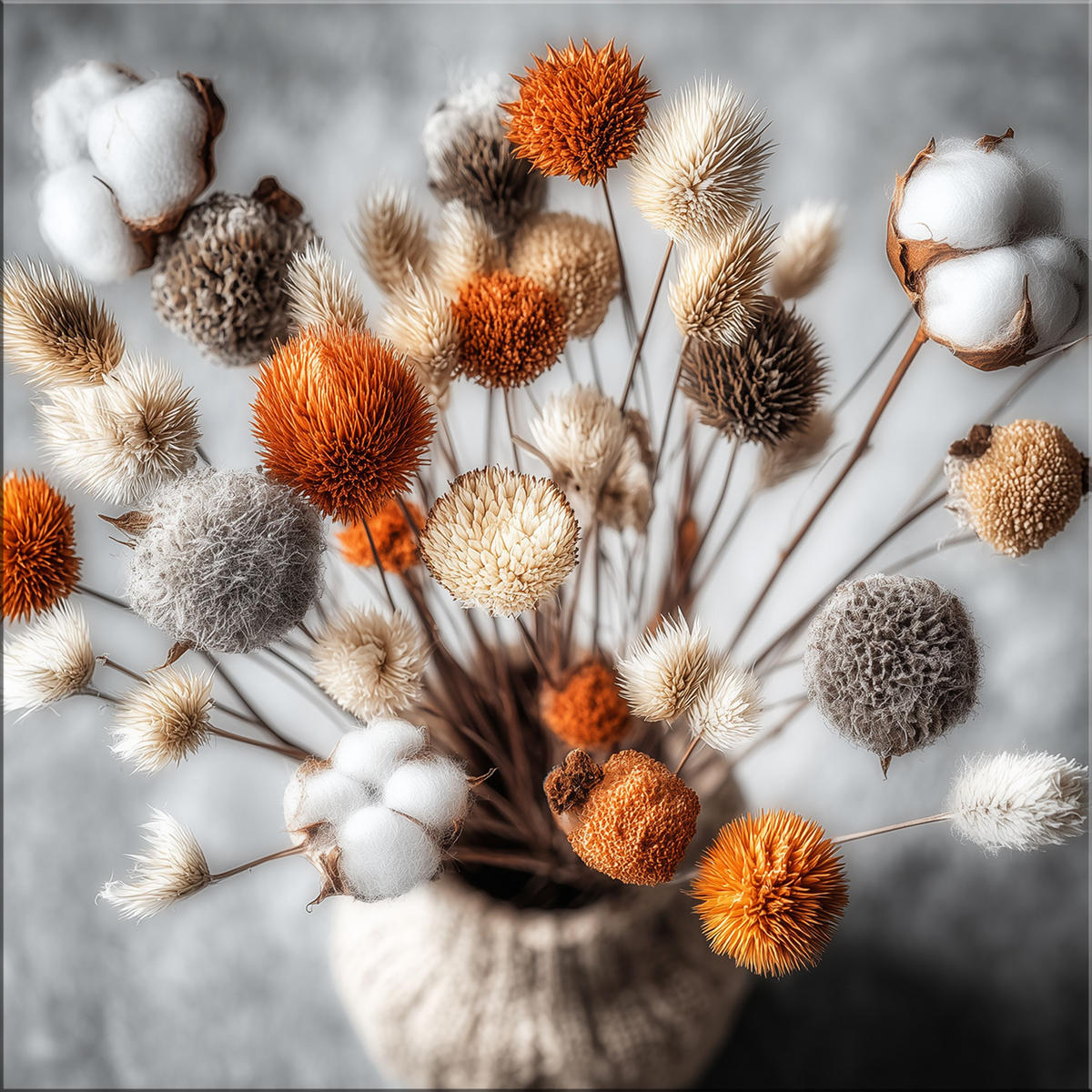 GLASBILD 30x30 cm Trockenblumen - Beige, Glas (30/30cm) - artissimo