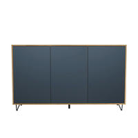 SIDEBOARD Elisa, Kommode mit Push-to-Open, Made in Germany, Moderner Schrank, Eiche Evoke/Anthrazit matt (152,5 x 90,5 x 37 cm) - Anthrazit, Holzwerkstoff (152.5/90.5/37cm) - InnoFurn