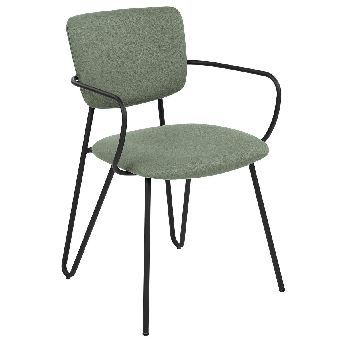 ÉTKEZŐSZÉK 2 darabos Szett Kárpit Zöld Elko - zöld, textil/fém (53/80/54cm) - Beliani