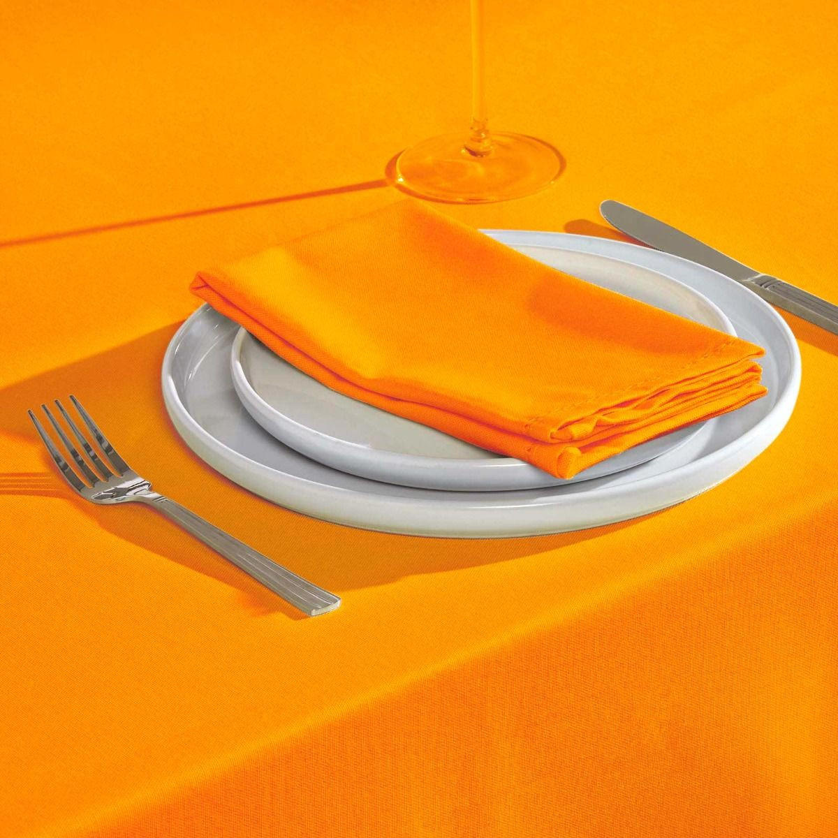 STOFFSERVIETTEN 4er-Set orange 45/45 cm, 100% Baumwolle - Orange, Textil (45/45cm) - Homescapes