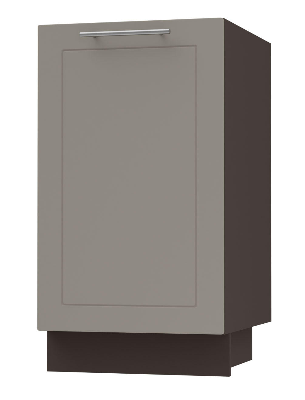 KÜCHENUNTERSCHRANK Kvantum D1D/45 Beige Matt / Lava Matt 45 / 50 / 82cm - Dunkelgrau/Beige, Holz/Holzwerkstoff (45/82/50cm) - Feldmann-Wohnen