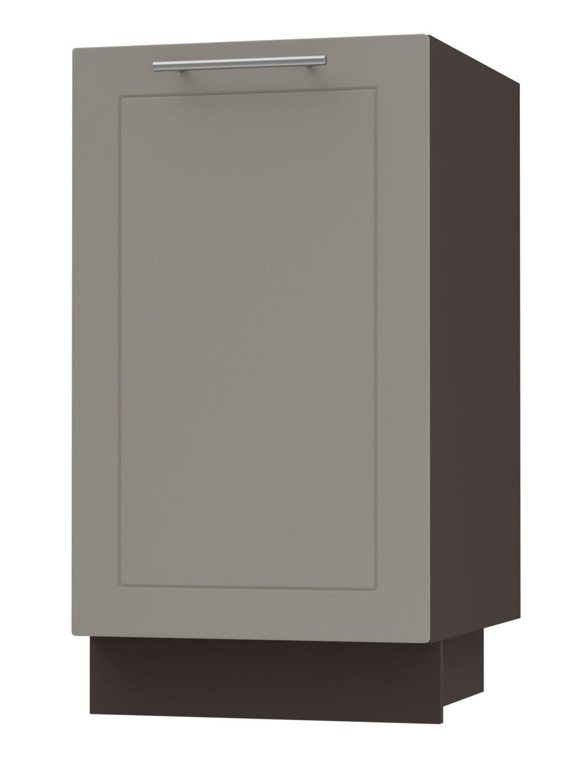 KÜCHENUNTERSCHRANK Kvantum D1D/45 Beige Matt / Lava Matt 45 / 50 / 82cm - Dunkelgrau/Beige, Holz/Holzwerkstoff (45/82/50cm) - Feldmann-Wohnen