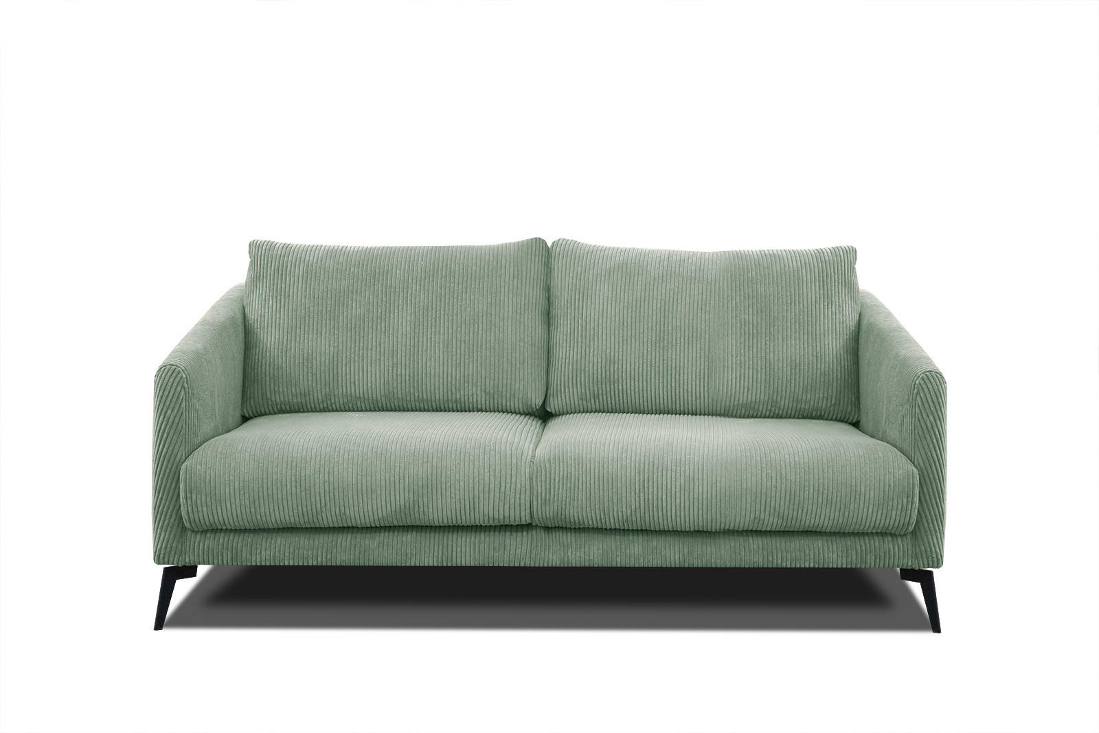 SOFA VILT 2,5-Sitzer, mintgrün - Schwarz/Mintgrün, Holzwerkstoff/Kunststoff (202/89/94cm) - Courtois Laville