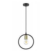 PENDELLEUCHTE RING - Goldfarben/Schwarz, Metall (24/24/80cm) - kiki design