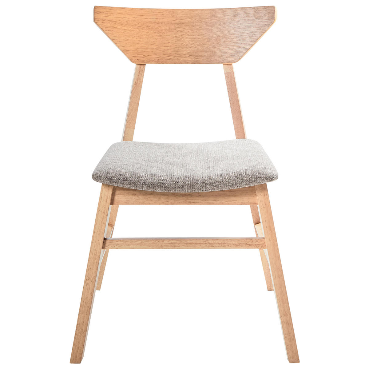 ESSZIMMERSTUHL 2er-Set Hellbraun Hopkins - Hellbraun/Beige, Holz (54/79/57cm) - Beliani