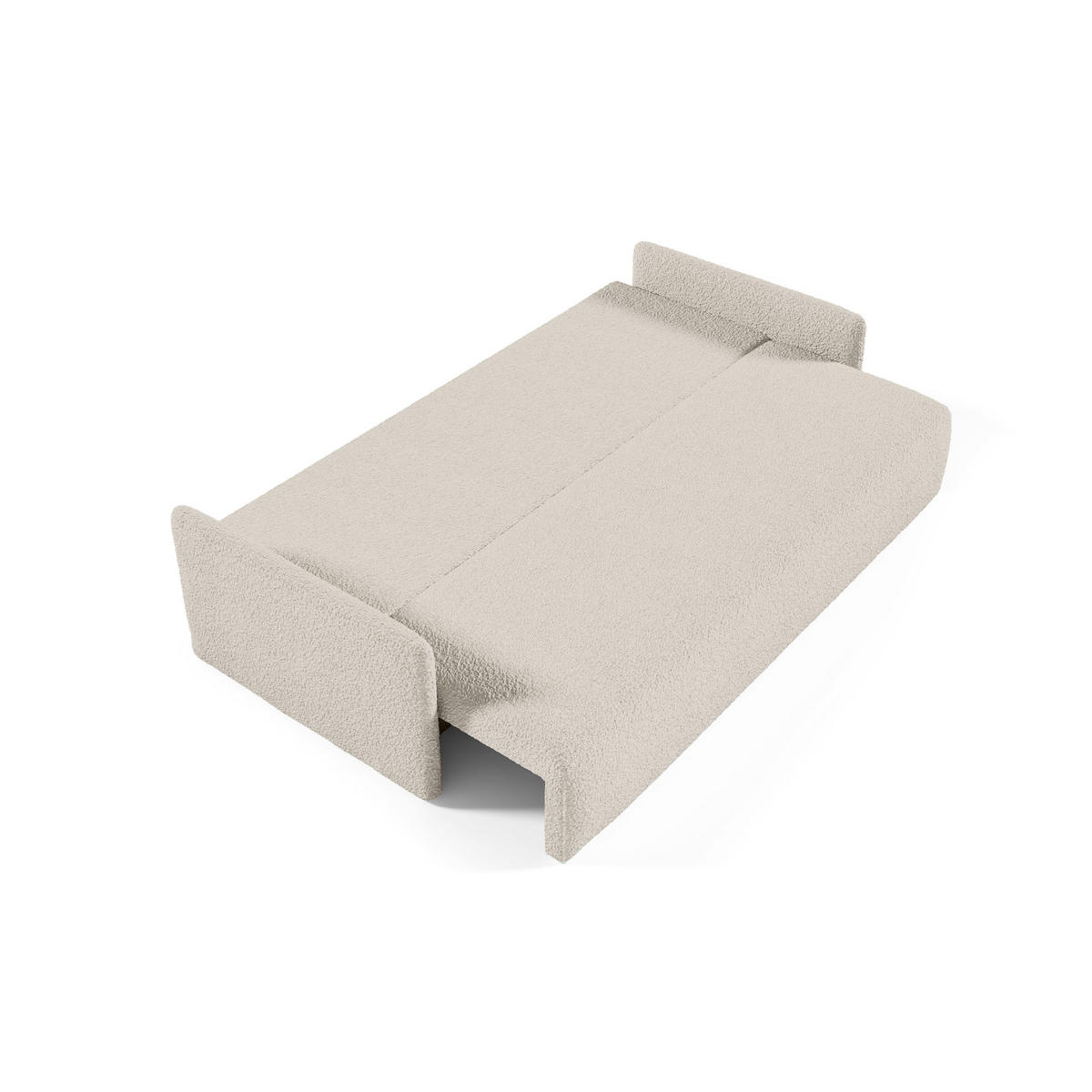 SOFA aus Bouclé-Stoff Femmo 4 Sitzer, Hellbeige - Beige, Textil (86/91/205cm) - Fedve