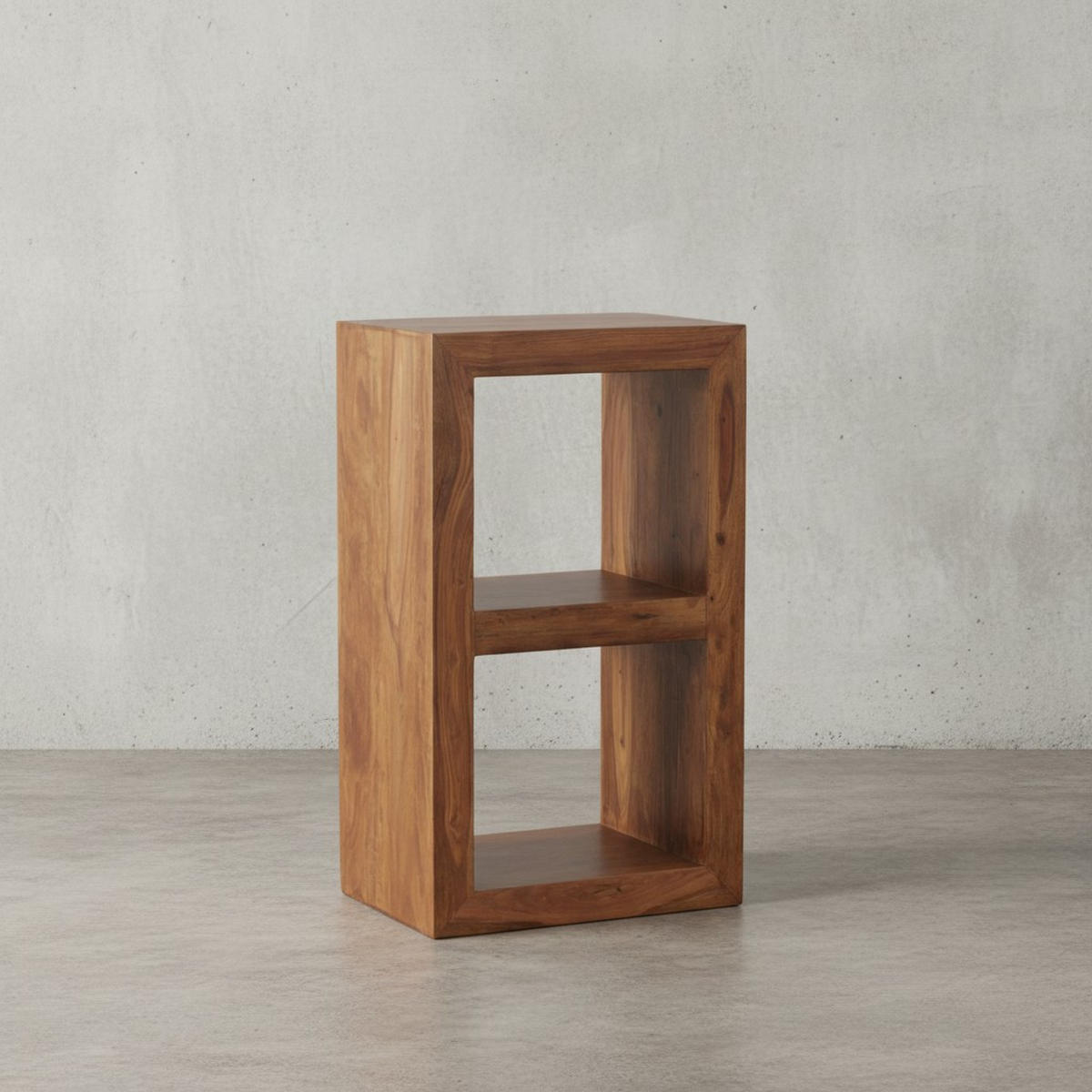 REGAL Massivholz Akazie Rustikal Handgefertigt, Braun 50x35x88 cm - Braun, Holz (50/88/35cm) - KADIMA DESIGN
