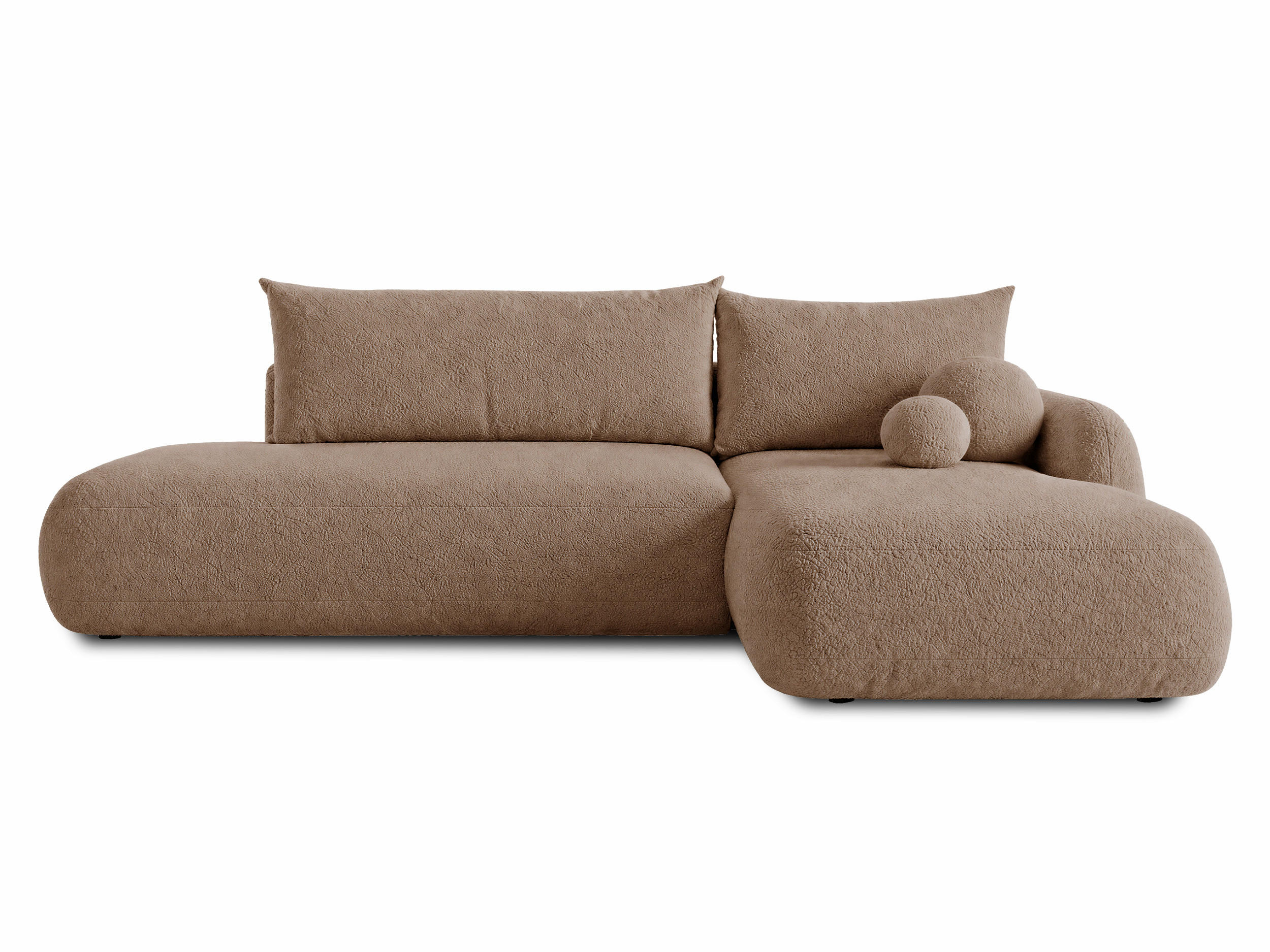 ECKSOFA Neto, Seite: Rechts - Schwarz/Rosa, Holz/Kunststoff (187/300cm) - Sofnet