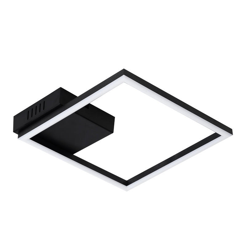 LED-DECKENLEUCHTE Madera 26/26/4.7cm - Schwarz, Kunststoff (26/26/4.7cm) - Nettlife