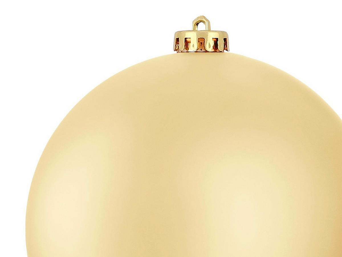LAALU CHRISTBAUMKUGEL rund gold matt 15 cm - Champagner/Goldfarben, Kunststoff (25/25/25cm) - LAALU