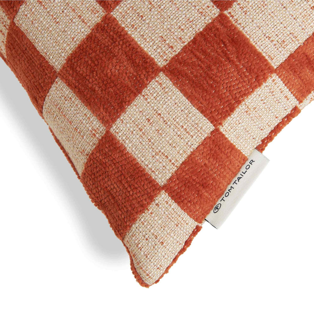 ZIERKISSENHÜLLE DEKOKISSENHÜLLE CHECKERBOX - Braun, Textil (45/45cm) - Tom Tailor
